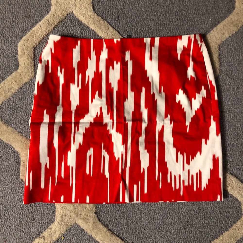 NWT banana republic skirt with pockets: red/white